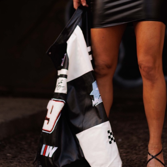 Oversize faux leather racing jacket - Picture 3 of 4